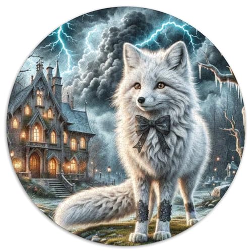 Fox 1000 Stück Puzzle VerringerterDruck Tier Runden Puzzle-Spiele Wand DekoRatteteion Geschenk (67.5x67.5cm)​ von XDDBYUIZP