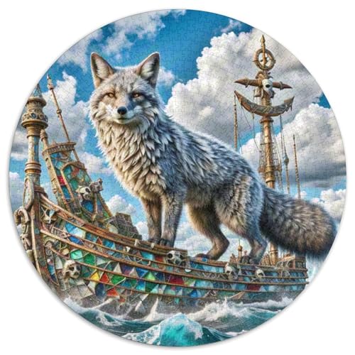 Fox 1000 Stück Puzzle VerringerterDruck Tier Runden Puzzle-Spiele Wand DekoRatteteion Geschenk (67.5x67.5cm)​ von XDDBYUIZP