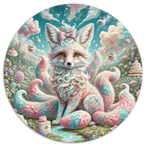 Fox 1000 Stück Puzzle VerringerterDruck Tier Rundes Puzzle-Spiele Wand DekoRatteteion Geschenk (67.5x67.5cm)​ von XDDBYUIZP