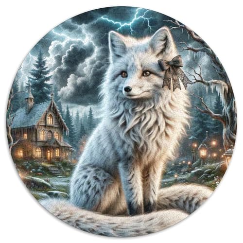 Fox 1000 Stück Puzzles Für Erwachsene Und Kinder Jahren Tier Circular Puzzle Puzzle-Spiele Wand DekoRatteteion Geschenk 1000pcs (67.5x67.5cm) von XDDBYUIZP