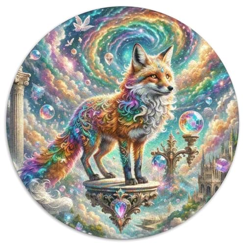 Fox 1000 Stück Puzzles Stressabbau-Spielzeug Für Erwachsene Kinder Tier Circular Puzzle-Spiele Wand DekoRatteteion Geschenk (67.5x67.5cm)​ von XDDBYUIZP