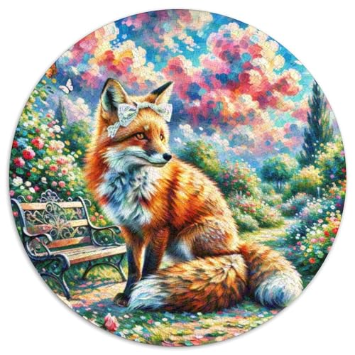 Fox 1000 Stück Puzzles Stressabbau-Spielzeug Für Erwachsene Kinder Tier Rund Puzzle Puzzle-Spiele Wand DekoRatteteion Geschenk 1000pcs (67.5x67.5cm) von XDDBYUIZP