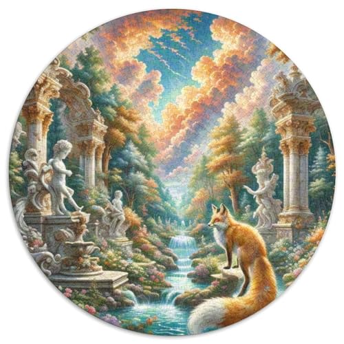 Fox 1000 Stück Puzzles Stressabbau-Spielzeug Für Erwachsene Kinder Tier Rundes Puzzle Puzzle-Spiele Wand DekoRatteteion Geschenk 1000pcs (67.5x67.5cm) von XDDBYUIZP