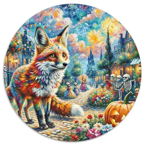 Fox 1000 Stück Puzzles Stressabbau-Spielzeug Für Erwachsene Kinder Tier Rundes Puzzle-Spiele Wand DekoRatteteion Geschenk (67.5x67.5cm)​ von XDDBYUIZP