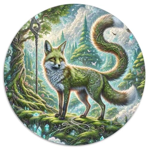 Fox 1000 Stück Puzzles Stressabbau-Spielzeug Für Erwachsene Kinder Tier Rundes Puzzle-Spiele Wand DekoRatteteion Geschenk (67.5x67.5cm)​ von XDDBYUIZP