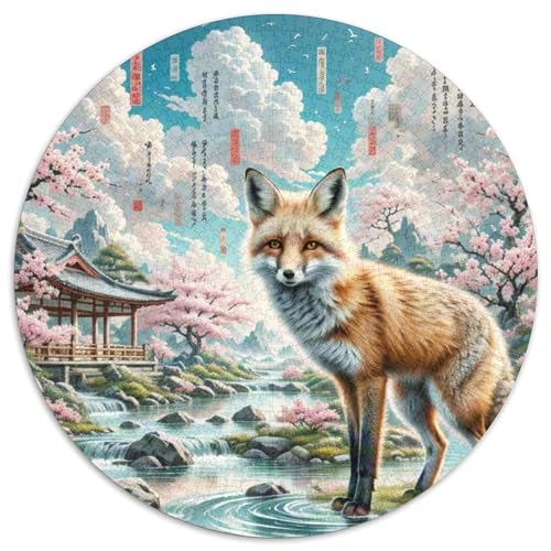 Fox 1000 Stück Puzzles Stressabbau Spielzeug Für Familienpuzzle Tier Circular Puzzle-Spiele Wand DekoRatteteion Geschenk (67.5x67.5cm)​ von XDDBYUIZP