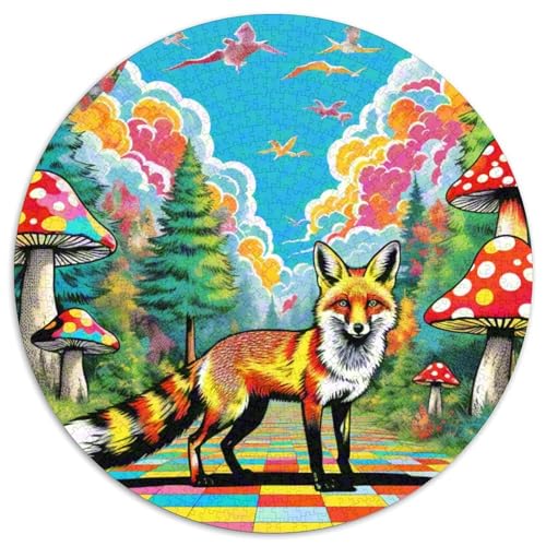 Fox 1000 Stück Puzzles Stressabbau Spielzeug Für Familienpuzzle Tier Circular Puzzle-Spiele Wand DekoRatteteion Geschenk (67.5x67.5cm)​ von XDDBYUIZP
