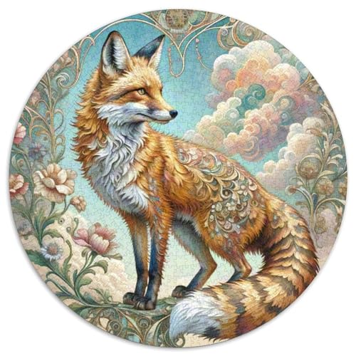 Fox 1000 Stück Puzzles Stressabbau Spielzeug Für Familienpuzzle Tier Circular Puzzle-Spiele Wand DekoRatteteion Geschenk (67.5x67.5cm)​ von XDDBYUIZP