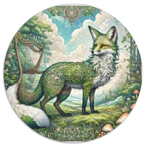 Fox 1000 Stück Puzzles Stressabbau Spielzeug Für Familienpuzzle Tier Circular Puzzle-Spiele Wand DekoRatteteion Geschenk (67.5x67.5cm)​ von XDDBYUIZP