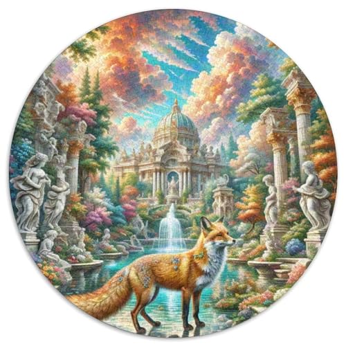 Fox 1000 Stück Puzzles Stressabbau Spielzeug Für Familienpuzzle Tier Circular Puzzles Puzzle-Spiele Wand DekoRatteteion Geschenk 1000pcs (67.5x67.5cm) von XDDBYUIZP