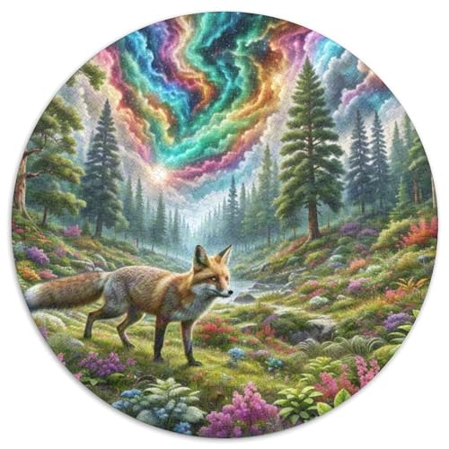 Fox 1000 Stück Puzzles Stressabbau Spielzeug Für Familienpuzzle Tier Rund Puzzle-Spiele Wand DekoRatteteion Geschenk (67.5x67.5cm)​ von XDDBYUIZP