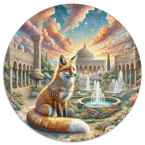Fox 1000 Stück Puzzles Stressabbau Spielzeug Für Familienpuzzle Tier Runden Puzzle Puzzle-Spiele Wand DekoRatteteion Geschenk 1000pcs (67.5x67.5cm) von XDDBYUIZP