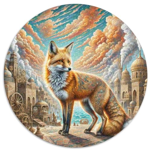 Fox 1000 Stück Puzzles Stressabbau Spielzeug Für Familienpuzzle Tier Runden Puzzle-Spiele Wand DekoRatteteion Geschenk (67.5x67.5cm)​ von XDDBYUIZP
