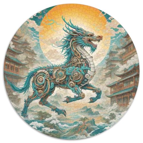 Fox 1000 Stück Puzzles VerringerterDruck Tier Circular Puzzle-Spiele Wand DekoRatteteion Geschenk (67.5x67.5cm)​ von XDDBYUIZP