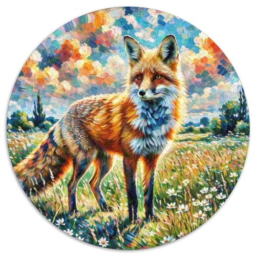 Fox 1000 Stück Puzzles VerringerterDruck Tier Circular Puzzles Puzzle-Spiele Wand DekoRatteteion Geschenk 1000pcs (67.5x67.5cm) von XDDBYUIZP