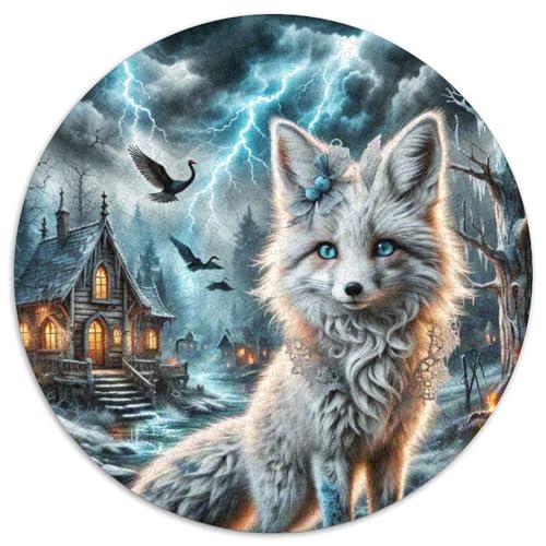 Fox 1000 Stück Puzzles VerringerterDruck Tier Rundes Puzzle-Spiele Wand DekoRatteteion Geschenk (67.5x67.5cm)​ von XDDBYUIZP
