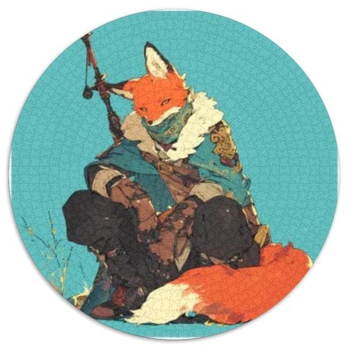 Fox1000 PCS Puzzles Stressabbau Spielzeug Für Familienpuzzle Tier Circular Puzzle-Spiele Wand DekoRatteteion Geschenk (67.5x67.5cm)​ von XDDBYUIZP
