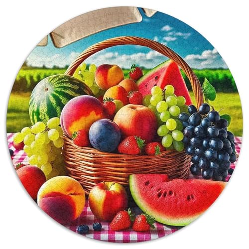 Früchte 1000 Stück Puzzle Stressabbau Spielzeug Für Familienpuzzle Circular Puzzles Puzzle-Spiele Wand Dekoration Geschenk (67.5x67.5cm) von XDDBYUIZP