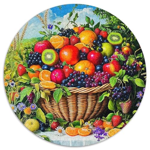 Früchte 1000 Stück Puzzles Circular Puzzle Puzzle-Spiele Wand Dekoration Geschenk (67.5x67.5cm) von XDDBYUIZP