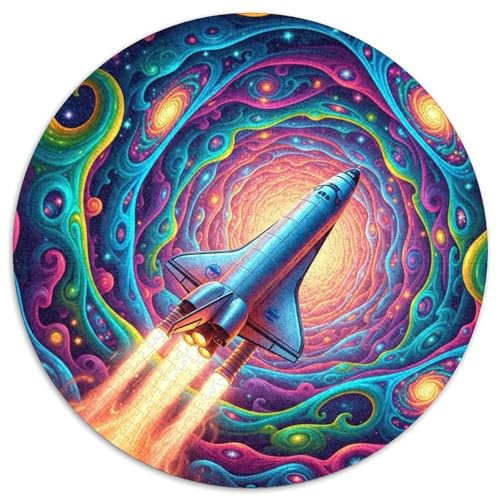 Galaktische Shuttle-Reise 1000 Stück Puzzle Stressabbau Spielzeug Für Familienpuzzle Rundes Puzzle Puzzle-Spiele Wand Dekoration Geschenk (67.5x67.5cm) von XDDBYUIZP