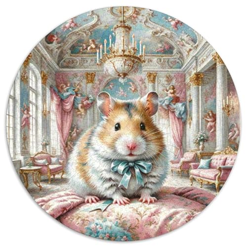 Hamster 1000 Stück Puzzle VerringerterDruck Süße Haustiere Rundes Puzzle Puzzle-Spiele Wand Dekoration Geschenk 1000pcs (67.5x67.5cm) von XDDBYUIZP