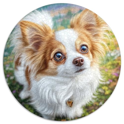 Haustierhund 1000 Stück Puzzles Circular Puzzle Puzzle-Spiele Wand Dekoration Geschenk (67.5x67.5cm) von XDDBYUIZP