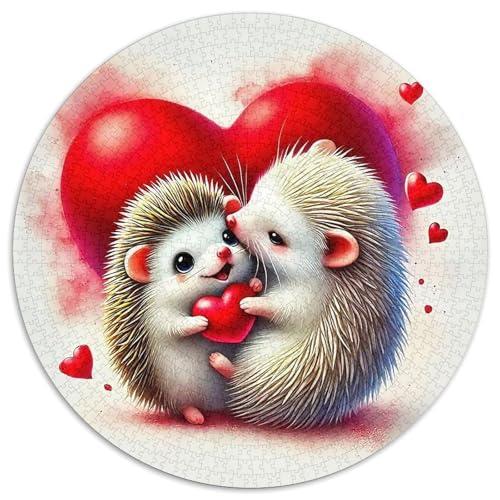Hedgehog 1000 Stück Puzzles Circular Puzzle Puzzle-Spiele Wand Dekoration Geschenk (67.5x67.5cm) von XDDBYUIZP