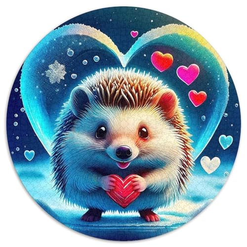 Hedgehog 1000 Stück Puzzles Stressabbau Spielzeug Für Familienpuzzle Runden Puzzle Puzzle-Spiele Wand Dekoration Geschenk (67.5x67.5cm) von XDDBYUIZP