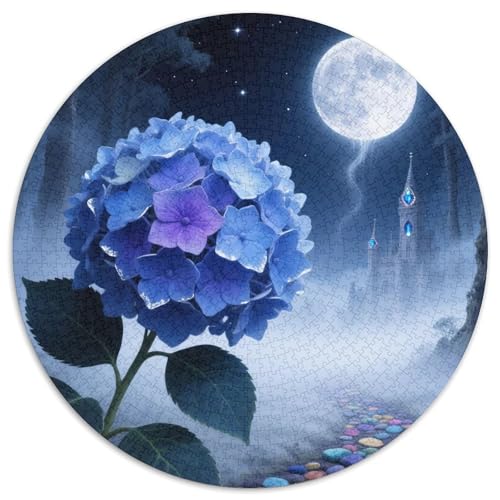 Hydrangee 1000 Stück Puzzles Circular Puzzle Puzzle-Spiele Wand Dekoration Geschenk (67.5x67.5cm) von XDDBYUIZP