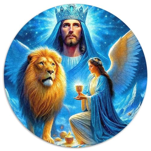 Jesus - Religion 1000 Stück Puzzles Circular Puzzle Puzzle-Spiele Wand Dekoration Geschenk (67.5x67.5cm) von XDDBYUIZP