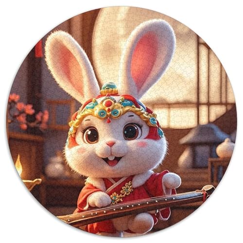 Kaninchen 1000 Stück Puzzles Stressabbau Spielzeug Für Familienpuzzle Lindo Circular Puzzle Puzzle-Spiele Wand DekoRatteteteion Geschenk 1000pcs (67.5x67.5cm) von XDDBYUIZP
