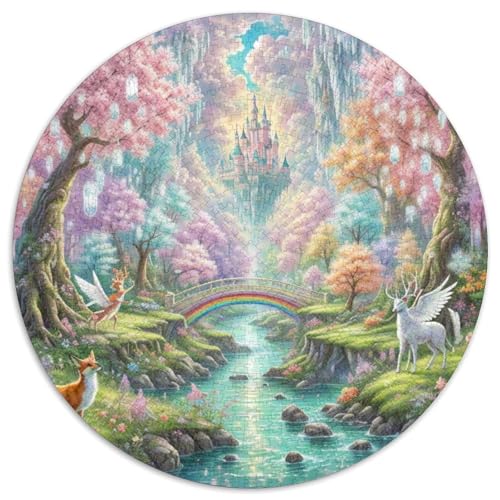Kirschblüte 1000 Stück Puzzle Für Erwachsene Und Kinder Jahren Landschaft Rund Puzzle Puzzle-Spiele Wand Dekoration Geschenk 1000pcs (67.5x67.5cm) von XDDBYUIZP