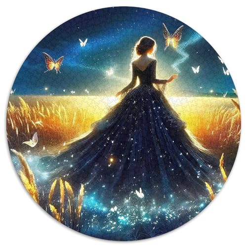 Kleid Schönheit 1000 Stück Puzzle VerringerterDruck Circular Puzzles Puzzle-Spiele Wand Dekoration Geschenk (67.5x67.5cm) von XDDBYUIZP