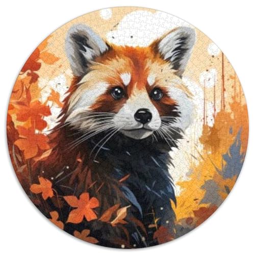 Kleinere Panda 1000 Stück Puzzles VerringerterDruck Tier Circular Puzzle-Spiele Wand DekoRatteteion Geschenk (67.5x67.5cm)​ von XDDBYUIZP