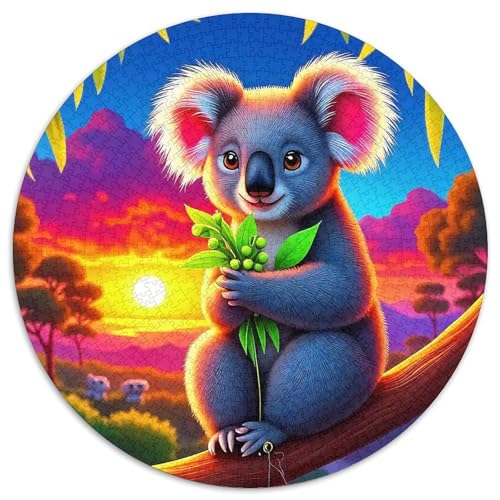 Koala 1000 Stück Puzzles Circular Puzzle Puzzle-Spiele Wand Dekoration Geschenk (67.5x67.5cm) von XDDBYUIZP
