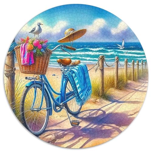 Küstenlandschaft 1000 PCS Puzzles Stressabbau Spielzeug Für Familienpuzzle Runden Puzzle Puzzle-Spiele Wand Dekoration Geschenk (67.5x67.5cm) von XDDBYUIZP