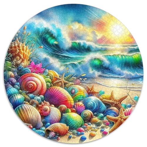 Küstenlandschaft 1000 Stück Puzzles Stressabbau Spielzeug Für Familienpuzzle Rundes Puzzle Puzzle-Spiele Wand Dekoration Geschenk (67.5x67.5cm) von XDDBYUIZP
