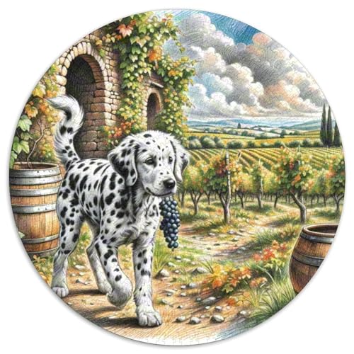 Labradoodle 1000 Stück Puzzles VerringerterDruck Rundes Puzzle Puzzle-Spiele Wand Dekoration Geschenk (67.5x67.5cm) von XDDBYUIZP