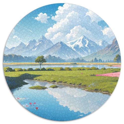Landschaft 1000 PCS Puzzles Stressabbau-Spielzeug Für Erwachsene Kinder Hermoso Rundes Puzzle Puzzle-Spiele Wand DekoRatteteteion Geschenk 1000pcs (67.5x67.5cm) von XDDBYUIZP