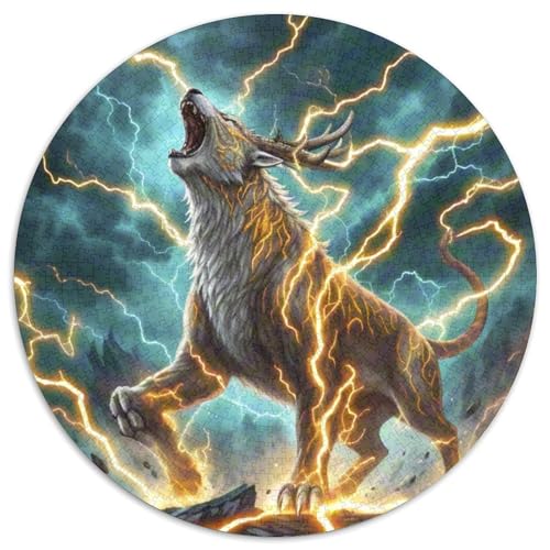 Lei Qilin 1000 Stück Puzzles Stressabbau Spielzeug Für Familienpuzzle Tier Circular Puzzles Puzzle-Spiele Wand Dekoration Geschenk 1000pcs (67.5x67.5cm) von XDDBYUIZP