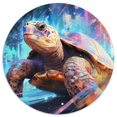 Meeresschildkröte 1000 PCS Puzzles Stressabbau-Spielzeug Für Erwachsene Kinder Tier Rundes Puzzle-Spiele Wand DekoRatteteion Geschenk (67.5x67.5cm)​ von XDDBYUIZP