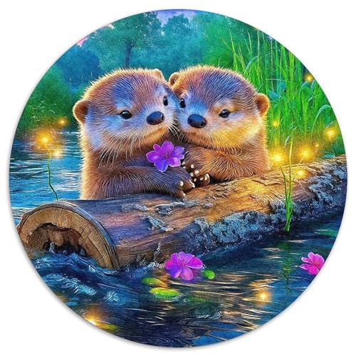 Meerkat 1000 Stück Puzzles Circular Puzzle Puzzle-Spiele Wand Dekoration Geschenk (67.5x67.5cm) von XDDBYUIZP