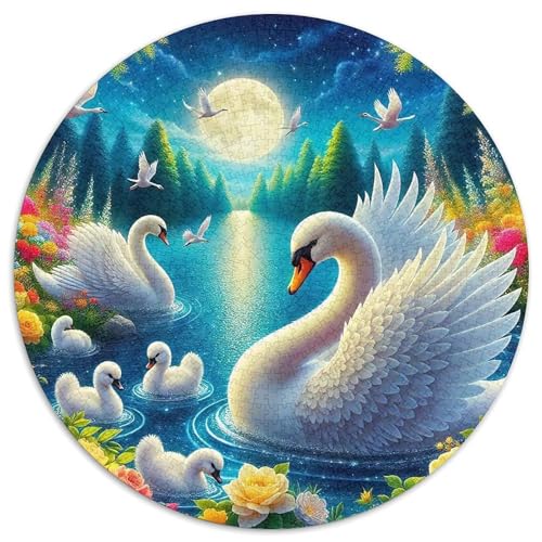 Mondsee 1000 Stück Puzzles Circular Puzzle Puzzle-Spiele Wand Dekoration Geschenk (67.5x67.5cm) von XDDBYUIZP