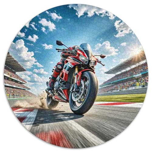 Motorrad 1000 Stück Puzzles VerringerterDruck Cross-Country Circular Puzzles Puzzle-Spiele Wand Dekoration Geschenk 1000pcs (67.5x67.5cm) von XDDBYUIZP