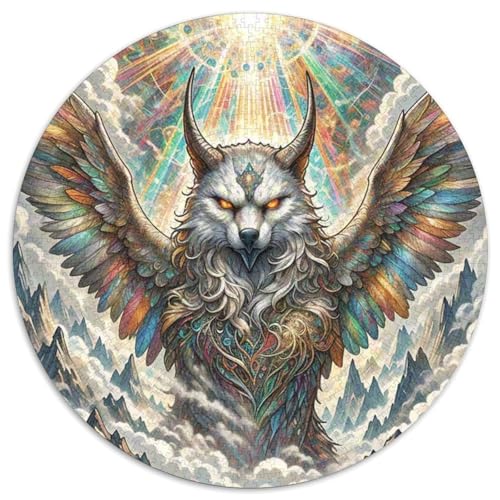 Mythische Tiere 1000 Stück Puzzle Stressabbau Spielzeug Für Familienpuzzle Cute Animals Circular Puzzles Puzzle-Spiele Wand Dekoration Geschenk 1000pcs (67.5x67.5cm) von XDDBYUIZP