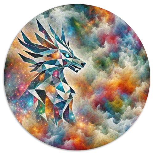 Mythische Tiere 1000 Stück Puzzles Stressabbau Spielzeug Für Familienpuzzle Cute Animals Circular Puzzle Puzzle-Spiele Wand Dekoration Geschenk 1000pcs (67.5x67.5cm) von XDDBYUIZP