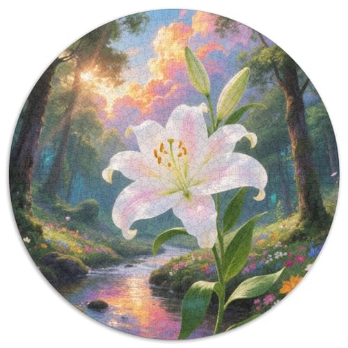 Nelken 1000 Stück Puzzles Circular Puzzle Puzzle-Spiele Wand Dekoration Geschenk (67.5x67.5cm) von XDDBYUIZP