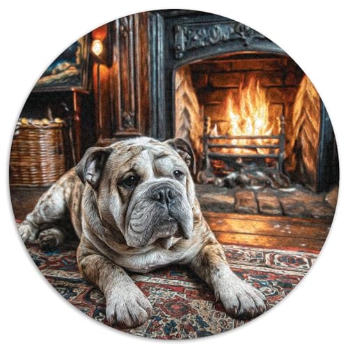 Niedlicher HaustiErhund 1000 Stück Puzzles Für Erwachsene Und Kinder Jahren Circular Puzzle Puzzle-Spiele Wand Dekoration Geschenk (67.5x67.5cm) von XDDBYUIZP