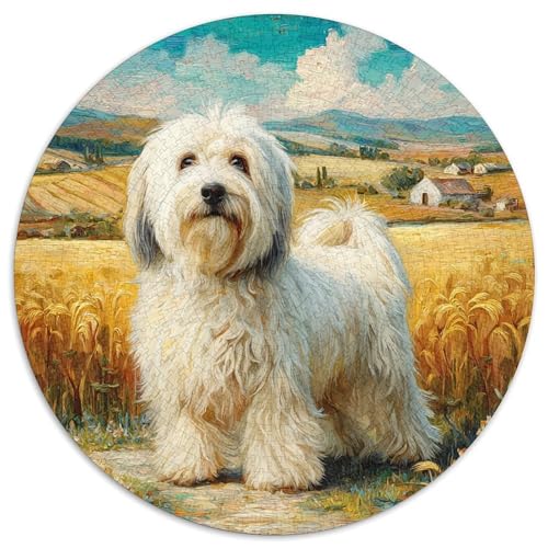 Niedlicher HaustiErhund 1000 Stück Puzzles Stressabbau Spielzeug Für Familienpuzzle Rund Puzzle Puzzle-Spiele Wand Dekoration Geschenk (67.5x67.5cm) von XDDBYUIZP