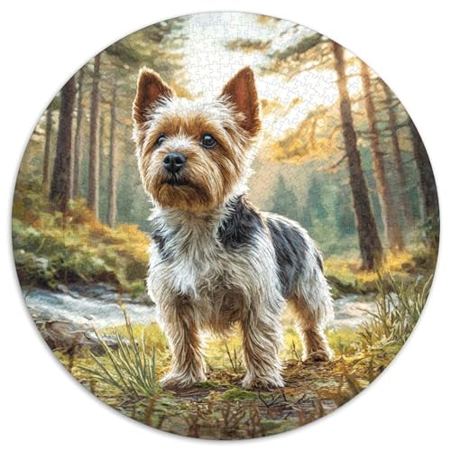 Niedlicher HaustiErhund 1000 Stück Puzzles VerringerterDruck Rundes Puzzle Puzzle-Spiele Wand Dekoration Geschenk (67.5x67.5cm) von XDDBYUIZP